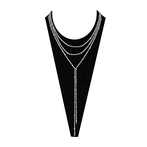 MOLOCH Layer Choker Long Chain Tassel Pendant Necklace Handmade Bead Station y Necklace Charm Chain Jewelry Necklace