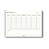 Homent Wochenplaner A4 undatiert – 50 Blatt Wochenübersicht Montag bis Sonntag mit Notizfeld & KW – Minimalistischer Wochenplan für Büro, Schule, Studium, Homeoffice oder Familie