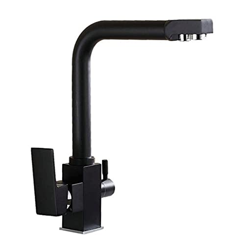 Mélangeur de cuisine robinet monotrou évier acier inoxydable noir