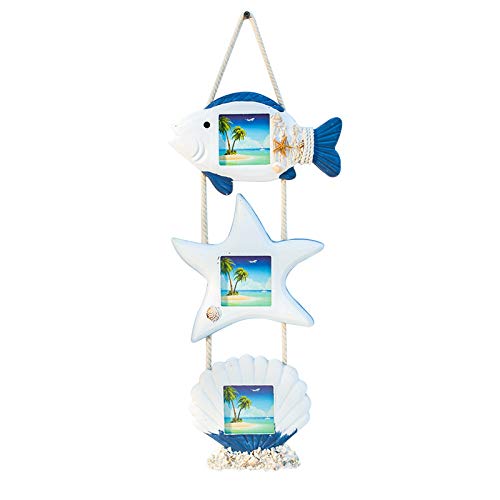 Méditerranéenne cadre photo marine triple mur triple mur suspendue cadre Cover