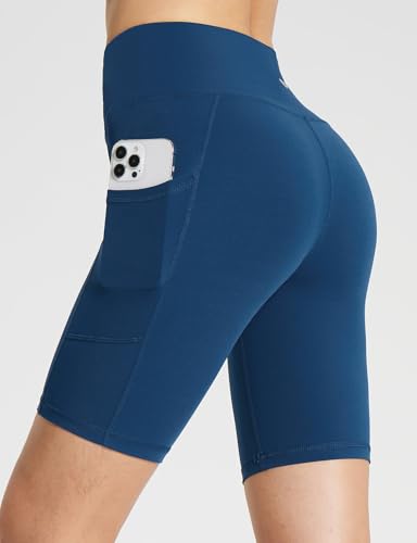 Image of baleaf Women's 8 inch / 5 inch / 3 inch Biker Shorts High Waist Yoga Workout Gym Running Volleyball Spandex Shorts with Pockets
