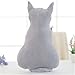 Nicole Knupfer Sofá Cojín en forma de un gato, simpático animal silueta suave, bonito regalo para habitaciones de niñas y niños, felpa (gris, 45 cm)