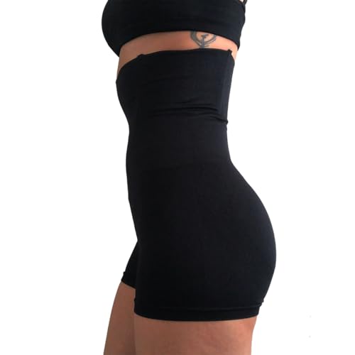 Cinta Modeladora Shorts 4 Barbatanas Levanta Bumbum Cinta (PRETO, GG/EXG)