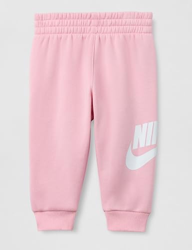 Image of Nike Baby Sportswear Club Fleece Pullover Hoodie and Joggers 2-Piece Outfit Set (Large Swoosh Logo)