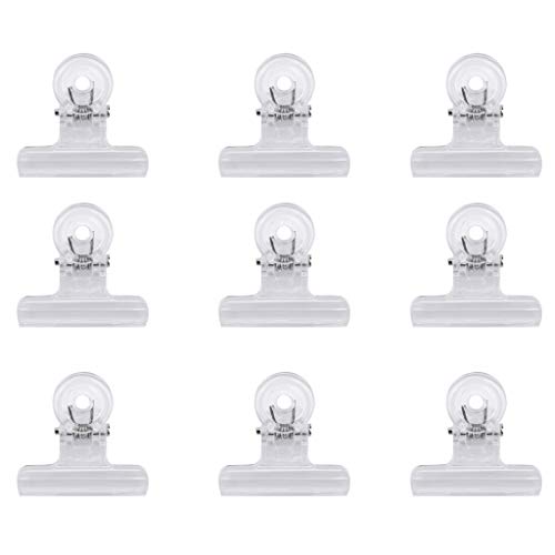 CUEYU 9pcs multi fonction C clip de forme incurvée outil de pincement clips extension de papier pour les ongles pinces à ongles en acrylique (Clair) Cover