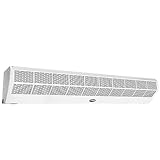 DuraSteel Wall Mounted Air Curtains for Doors Commercial - 60 Inch White Fly Fans - Super Power Over Door Fan with MS Switch - Sliding Under Door Fans to Move Air Curtain Blower Keep Flies Bugs Out