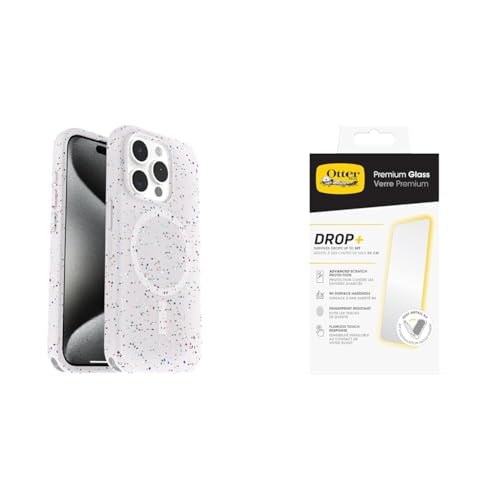 Coque iPhone 15 Pro OtterBox Core blanche avec protège-écran en verre trempé