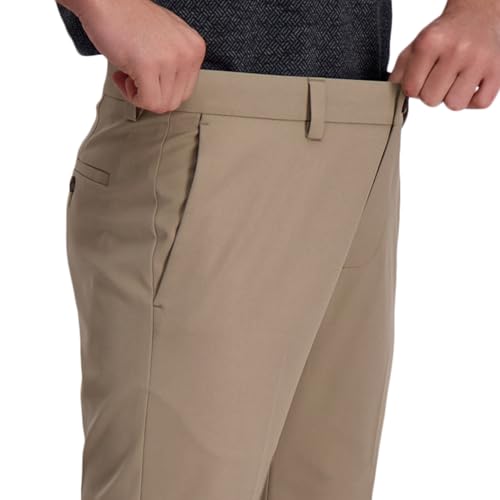 Image of Haggar Men's Cool Right Performance Flex Straight Fit Flat Front Pant