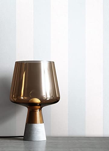 Newroom Tapete Blau Vliestapete Streifen - Streifentapete Landhaus Weiß Hellblau Linien Modern inkl. Tapezier-Ratgeber