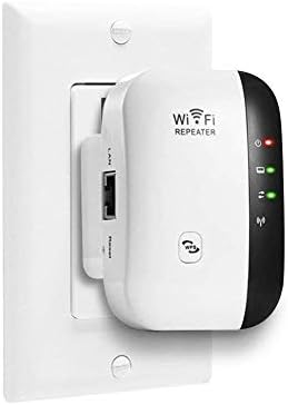 WiFi Range Extender Coverage Up to2640 Sq Ft and 25 Devices WiFi Repeater, Long Range Amplifier with Ethernet Port, Access Point, 1-Tap Setup, Alexa Compatible N300