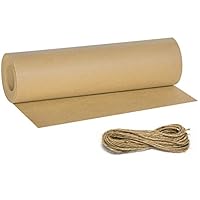 Kraftpapier Rolle, 30cm*30m Braun Packpapier Rolle Verpackungspapier Natürliches Recyclingpapier mit 20M Schnur Für Geschenkverpackungen, Bastelarbeiten, Diy Produktion, Dekoration, Etc