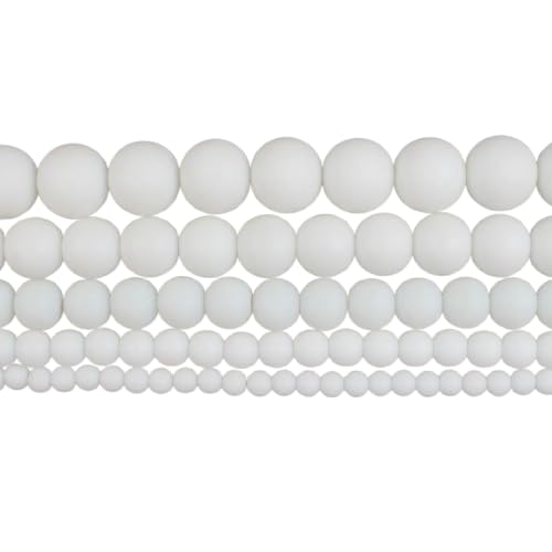 Perles de porcelaine blanche emmêlée mates pour éviter les reflets