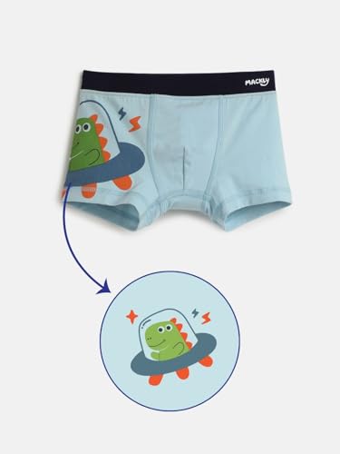 Image of mackly Boys Printed Boxer Underwear | Soft Cotton Stretchable Innerwear | No Ride-Up Design | Skin-Friendly for Kids | Pack of 3
