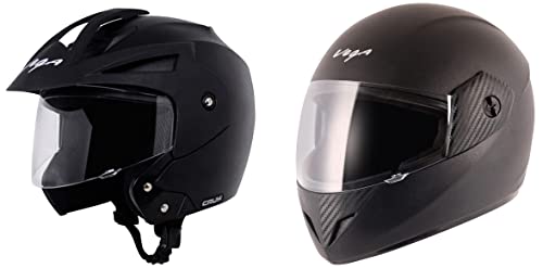 Image of Vega Cliff Black Helmet-L & Crux Open Face Black Helmet-L