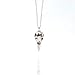 Demarkt Colgante Calavera Cuervo Necklace Carnaval Halloween Disfraces Juguetes Collar Decoraciones Prop Y Cosplay Aleación 60CM 1PCS Plateado