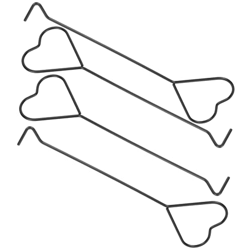 VILLCASE 4 ganchos de hierro para mechas con diseño corazón