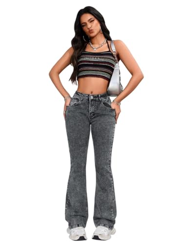 Image of KOTTY Women's Flared Jeans|High Waist Bootcut|Wide Leg|Bell Bottom Denim for Trendy & Comfortable Fit