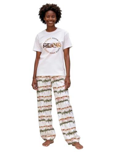 Image of Black History Pajamas, Graphic Matching Sets for Women, Magic Afro American Natural Hair Vintage Melanin T-Shirts and Pants