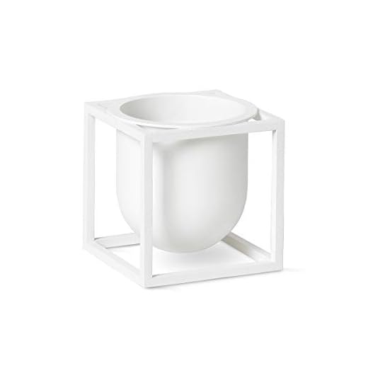 av Lassen Kubus blomkruka 10, vit