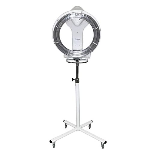 SalonPro Orbiting Halo Infrared Hair Color Processor & Multi-Function Dryer Accelerator w/ Rolling Base (White)