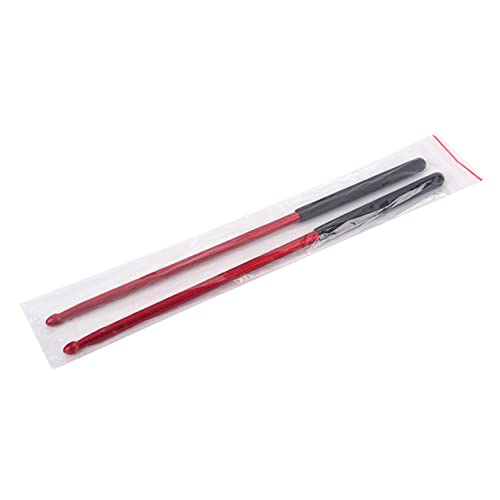 Par de baquetas de aleación de aluminio rojo para batería miniatura 7