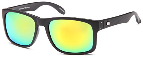 Gamma Ray Stealth Polarized UV400 Flat Black Updated Square Classic Sunglasses in Shatterproof Nylon Frame Gamma Ray Stealth Polarized UV400 Flat Black Updated Square Classic Sunglasses in Shatterproof Nylon Frame