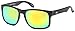 Gamma Ray Stealth Polarized UV400 Flat Black Updated Square Classic Sunglasses in Shatterproof Nylon Frame