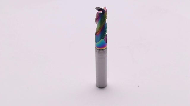 Image of 5 /16 inch 3 Flute Solid Carbide Square End Mill for Aluminum, DLC Coated | 37 Helix, 5 /16 inch Cutting Dia, 5 /16 inch Shank Dia, 13 /16 inch LOC, 2-1 /2 inch OAL, for Milling Aluminum and Copper