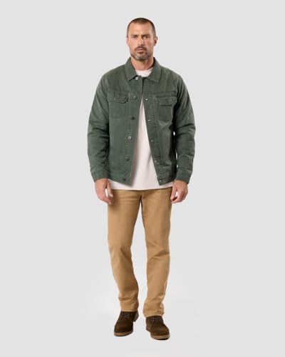 Image of INTO THE AM Trucker Jackets for Men Flannel Lined Canvas Workwear S-4XL