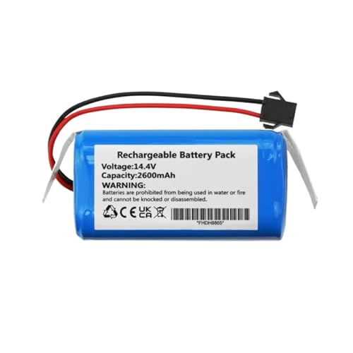 14.4V 2600mAh Battery Replacement ，Compatible for Honiture G20/Ultenic H18650CH-4S1P Robot Vacuum Cleaner