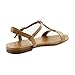 Naturalizer Womens Teach Chain-link Detail Flat Sandal Saddle Tan Leather 5 M