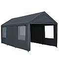 NOWENSOL Carport Canopy 12x20ft Heavy Duty with Removable Sidewalls & Doors, Portable Car Port Garage Shelter for Boat, Party, Outdoor Camping Tent, UV Resistant