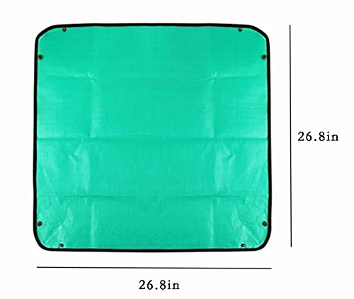 BIUWING 2PCS 26.8\" x 26.8\" Plant Repotting Mat Waterproof Transplanting Mat Indoor Succulent Potting Mat Portable Gardening Soil Changing and Watering mat Square and Foldable Garden mat