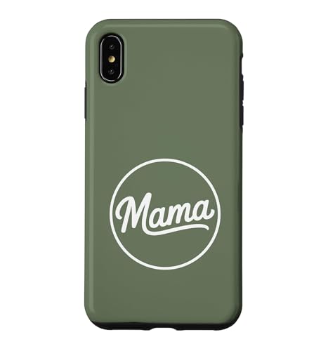 �~�j�}���z���C�g/���X�O���[�� Mama & Mom ���^�����O �X�}�z�P�[�X iPhone XS Max �p