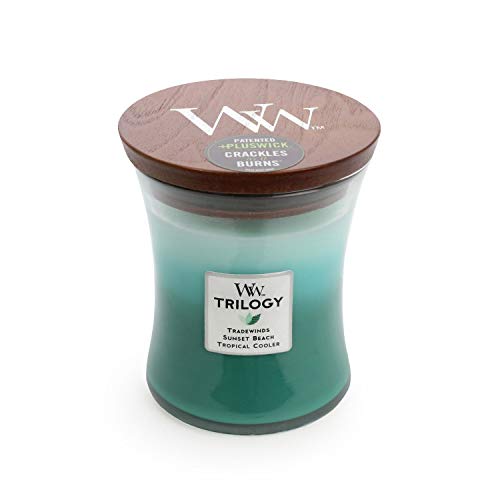 WoodWick Medium Hourglass Candle, Ocean Escape Trilogy, 9.7 oz