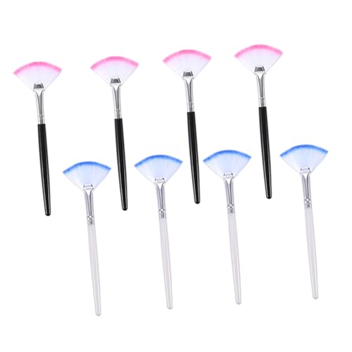 TOVINANNA 8pcs Soft Fan Facial Mask Alicator Tools Fan Makeup Brushes for Face Beauty Reusable Face Mask Set
