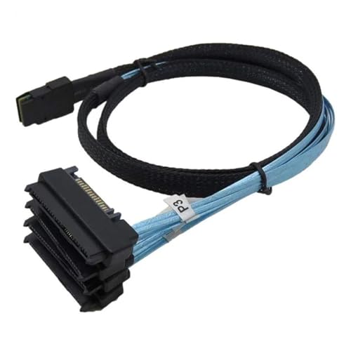 Cable SFF-8087 a 4 SFF-8482 SATA 1.0M miniatura 2