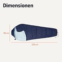 Amazon Basics Schlafsäcke für Erwachsene, Mumienschlafsack für kaltes Wetter, Temperaturbereich -5°C (20°F), Marineblau, 228.6cm x 86.4cm – Ansicht 5