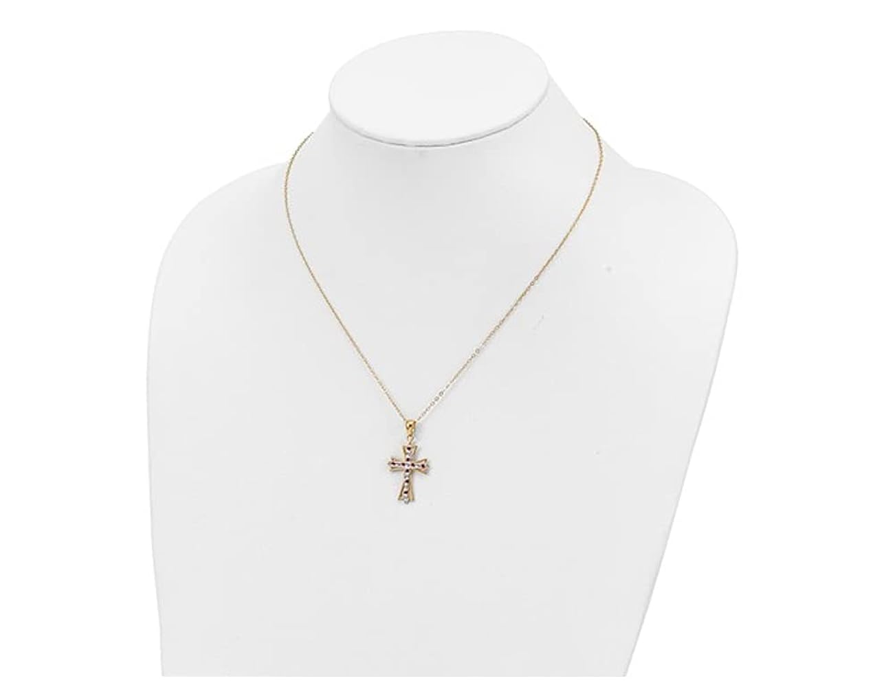 Amazon.com: Red Ruby Cross Pendant Necklace in Sterling
