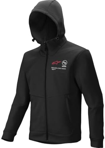Alpinestars Racer MX Fleece, Lightweight Motorcycle Hoodie with Riding Protection, M, Black image 4