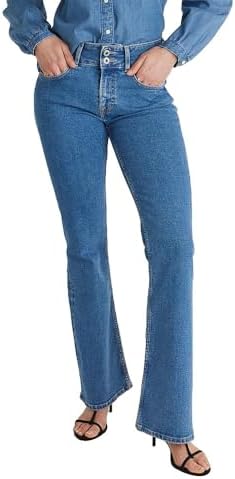 Pepe Jeans Damen Flare Jeans MW Venus Jeans, Blau (Denim-3SA), 29W / 34L