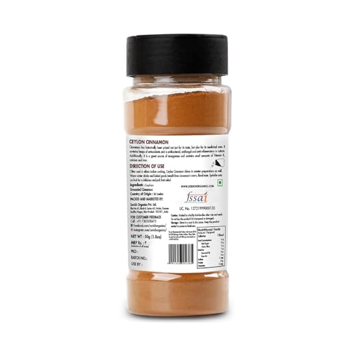 Image of Sorich Organics - 50 Gm - Ceylon Cinnamon Powder - Ceylon Sticks Grounded - SriLankan Dalchini Powder for Cooking, Tea & Baking
