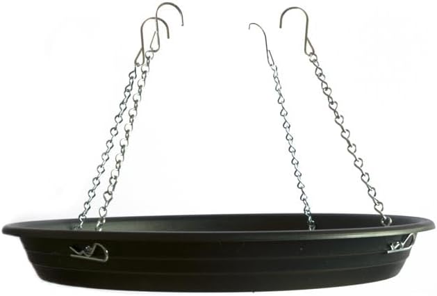 bird seed feeders with tray that will transform your backyard experience 8 Bird Seed Catcher Tray and Platform Feeder with Adjustable Length Chains (12.5" Wide Black)