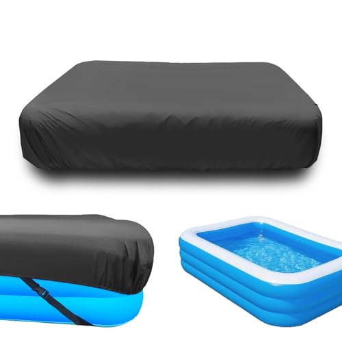 Cubre piscina rectangular inflable de 145x74 pulgadas miniatura 1