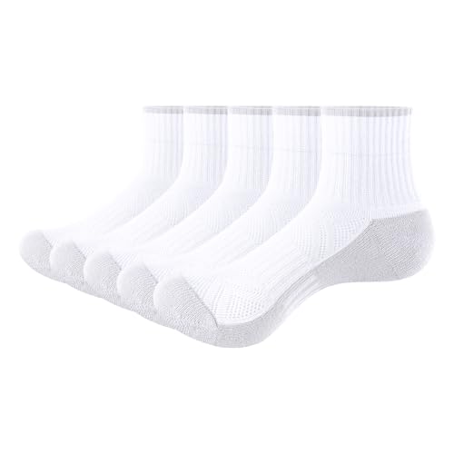 Womens Ankle Socks For Women, Breathable Quarter Socks Wicking Cushioned Gym Training Running Athletic Socks