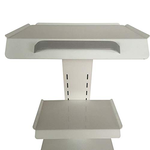 Multi-Function Trolley Cart Metal Rolling Lab Mobile Cart W/Built-In Socket,De-Ntal Medical Mobile Cart Trolley 3 Layers Salon Beauty Tray Rolling Clinic Cart,3 Shelf Lab Cart Esthetician Cart #TOP4