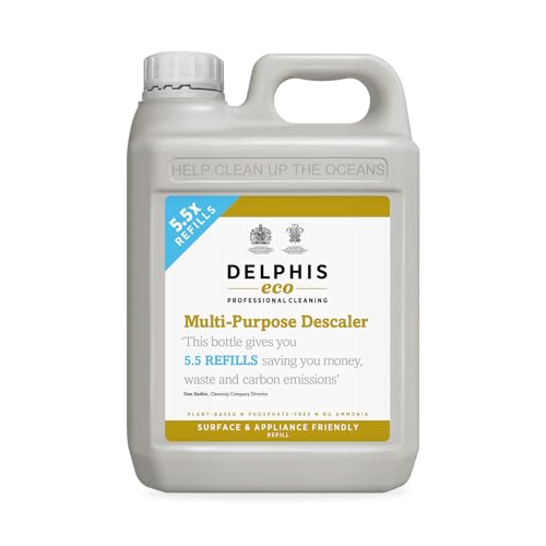 Delphis Eco Multi Purpose Descaler | 2 Litre Refill | Eco Friendly Descaler for Kettles, Coffee Machines, Showerheads, Dishwashers, Irons and more