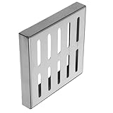 Angoily Rejilla de Drenaje Metálica Cuadrada 30 MM Acero Inoxidable 12X12 Pulgadas Resistente Corrosión para Entradas de Vehículos Exteriores y Sistemas de Drenaje de Agua de Lluvia