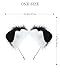 BNLIDES Handmade Plush Ears Headwear Dalmatian Dog Ears Headband Cosplay Accessory for Halloween, Christmas (Black)