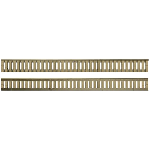 Premier Tuscany 6x0.5ft (W: 6ft x H: 0.5ft) Decorative Capped Vertical Slatted Trellis Pressure-Treated Garden Panel Fence Topper/Wall Art/Pergola/Divider Width 1828mm x Height: 171mm